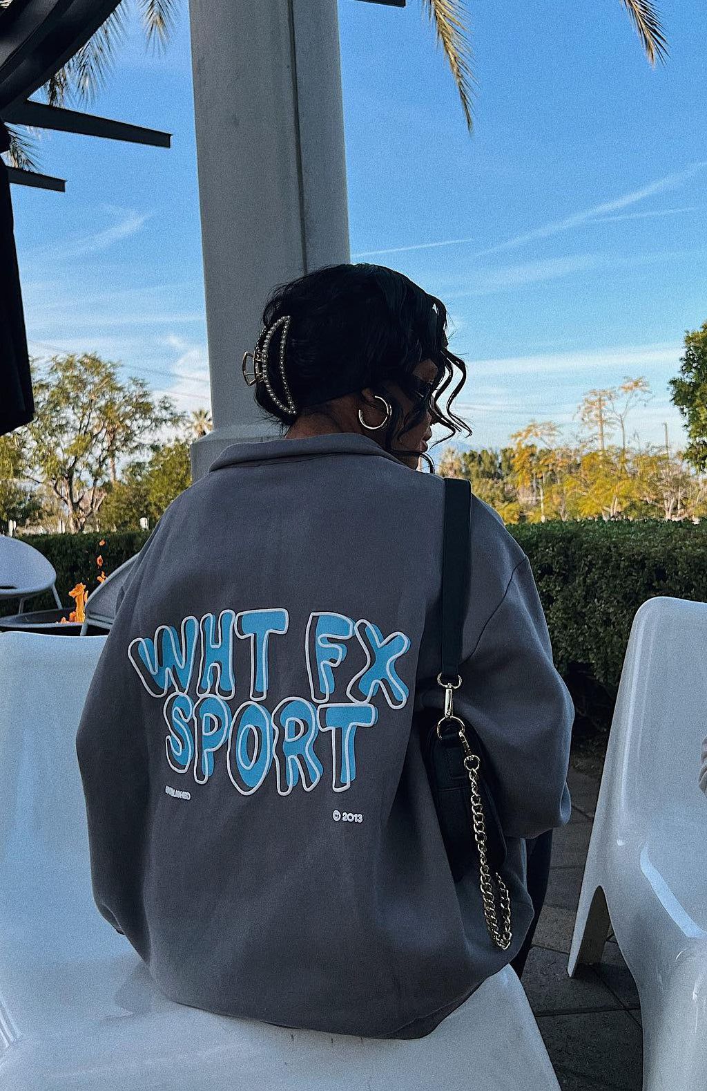 Sport Series Zip Front Sweater Charcoal sold by White Fox Boutique product image thumbnail 7