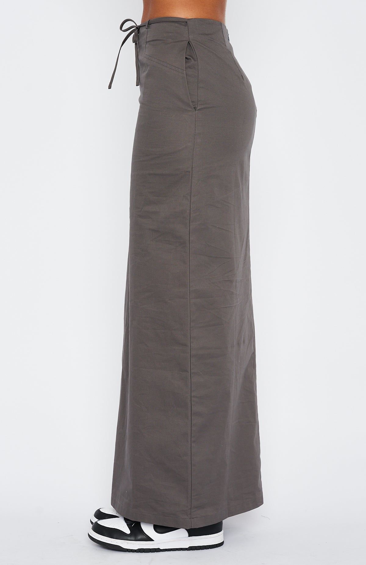 Street Style Maxi Skirt Charcoal sold by White Fox Boutique product image thumbnail 4