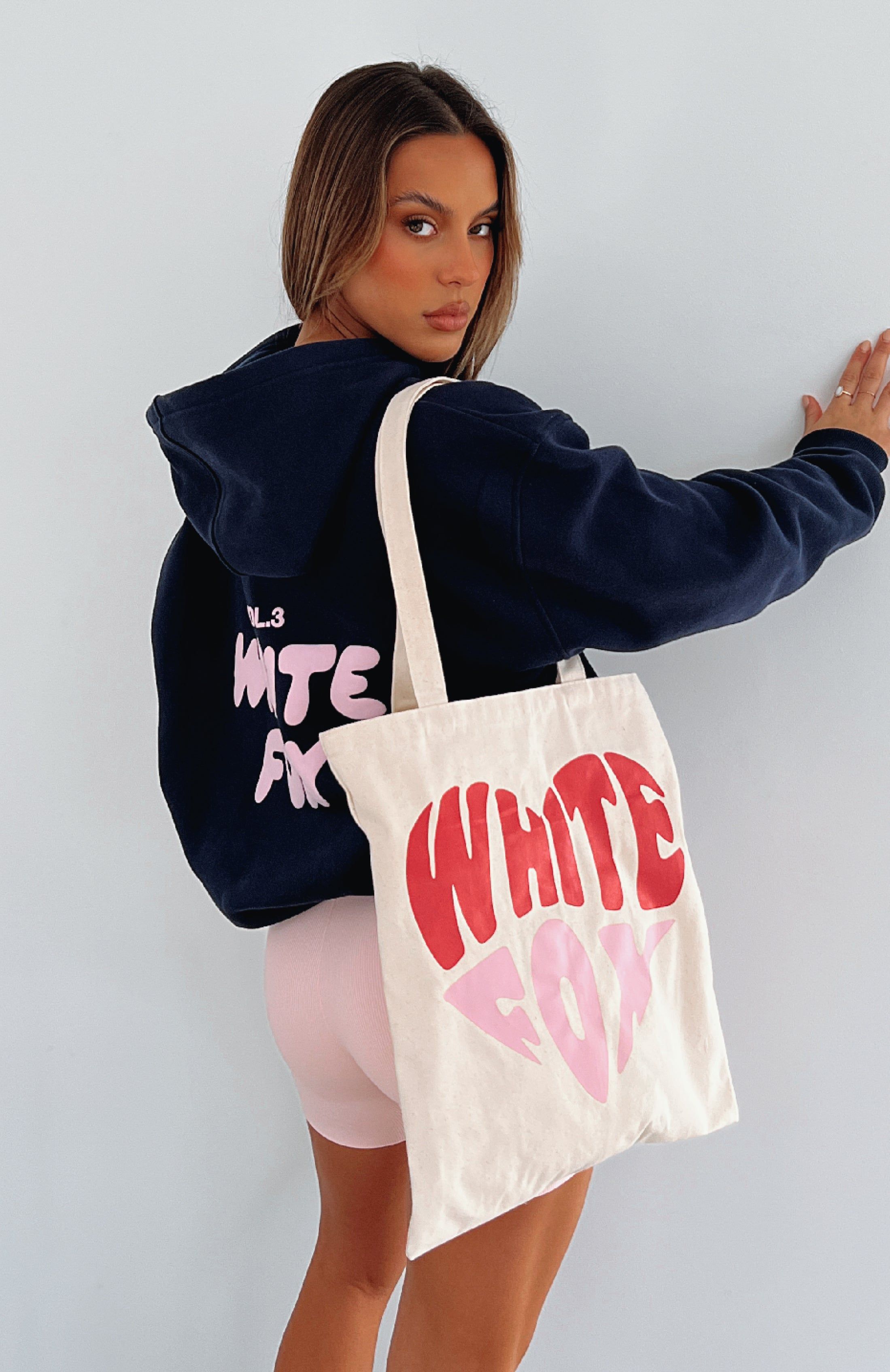 Heart Eyes Tote Bag Cream sold by White Fox Boutique