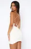Loved By You Crochet Mini Dress White sold by White Fox Boutique