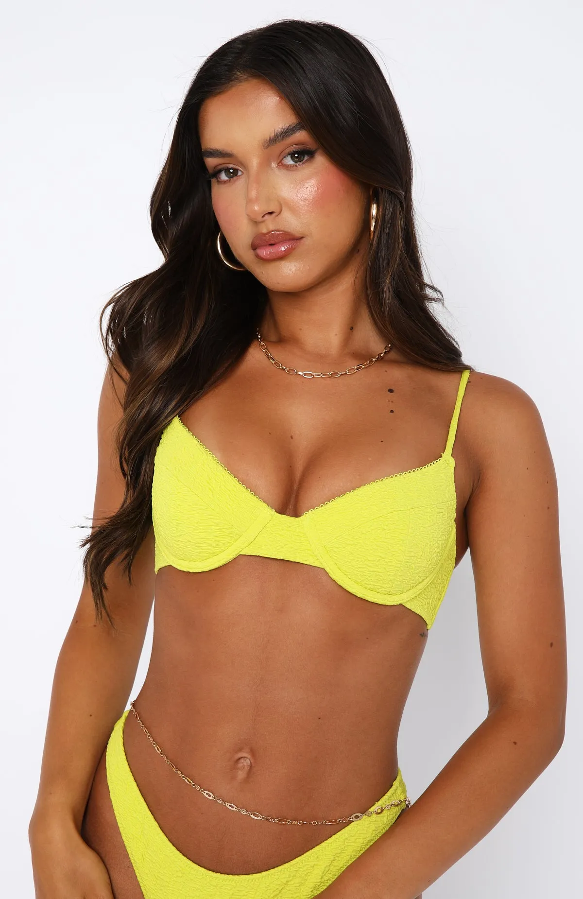 Island In The Sun Bikini Top Lemongrass sold by White Fox Boutique product image thumbnail 2