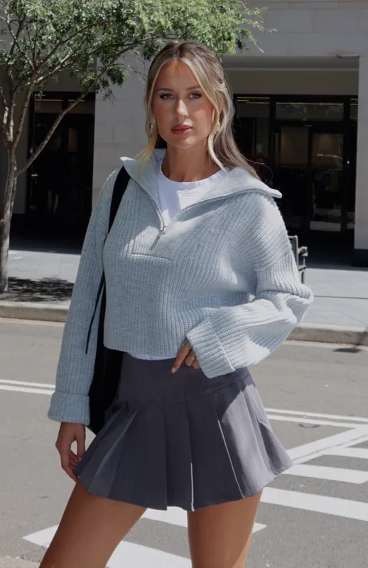 Cosy Embrace Knit Sweater Grey Marle sold by White Fox Boutique