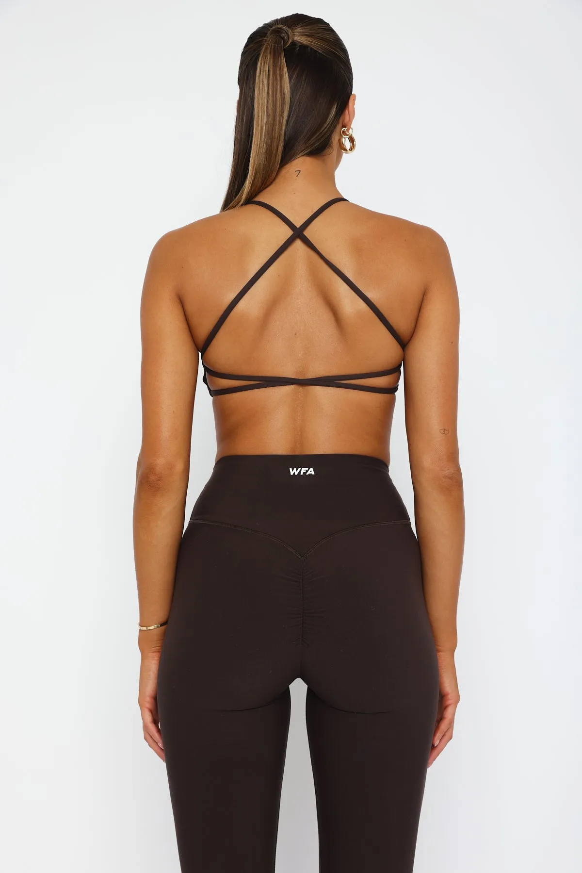 She's Healthy Sports Crop Espresso sold by White Fox Boutique product image thumbnail 4