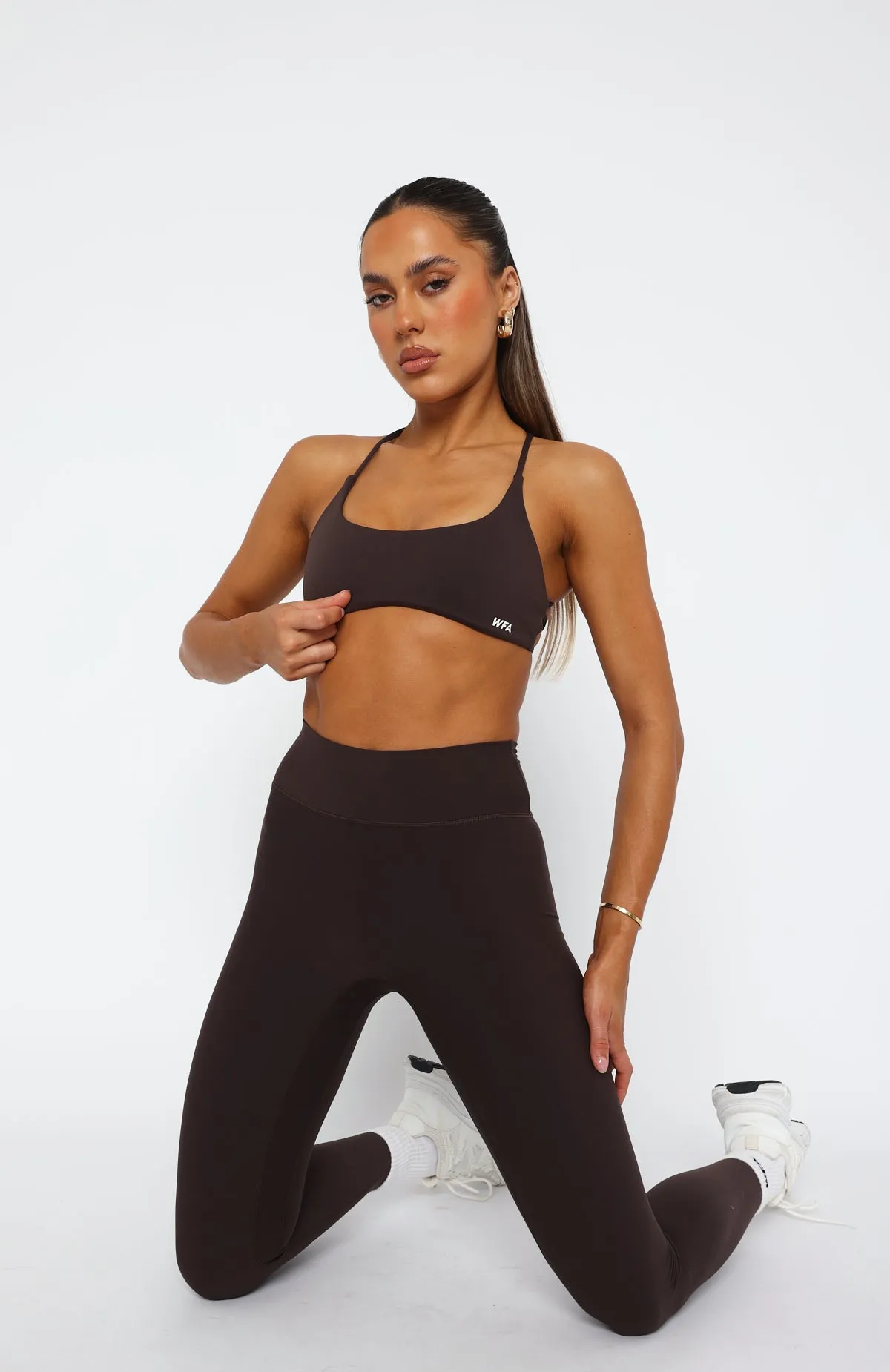 She's Healthy Sports Crop Espresso sold by White Fox Boutique product image thumbnail 2