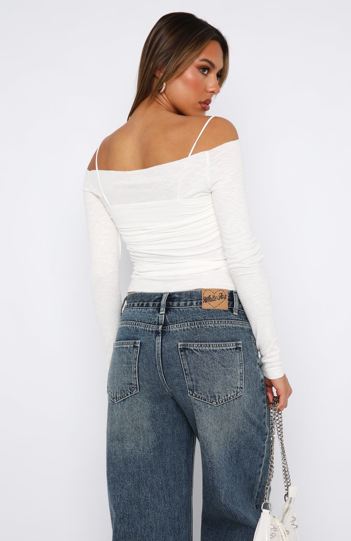 Those Eyes Long Sleeve Top White sold by White Fox Boutique product image thumbnail 4