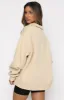 High Standard Zip Front Sweater Sand sold by White Fox Boutique