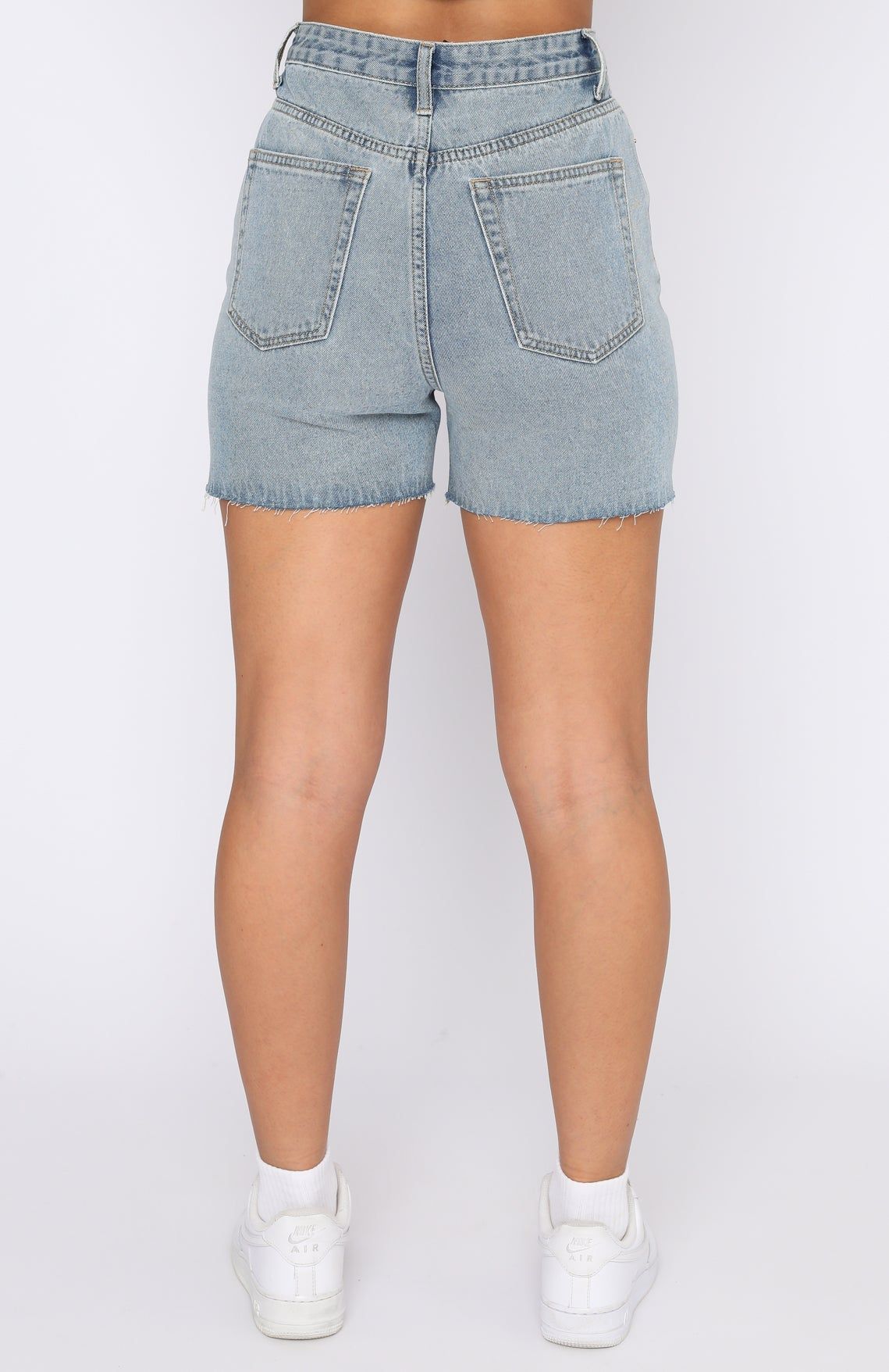 Weekend Go To Denim Shorts Blue Denim sold by White Fox Boutique product image thumbnail 4