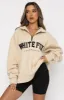 High Standard Zip Front Sweater Sand sold by White Fox Boutique