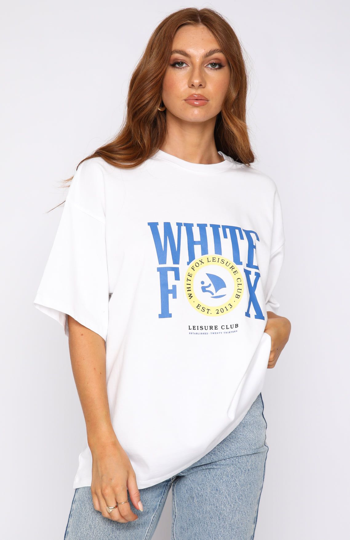 Team Player Oversized Tee White sold by White Fox Boutique product image thumbnail 2