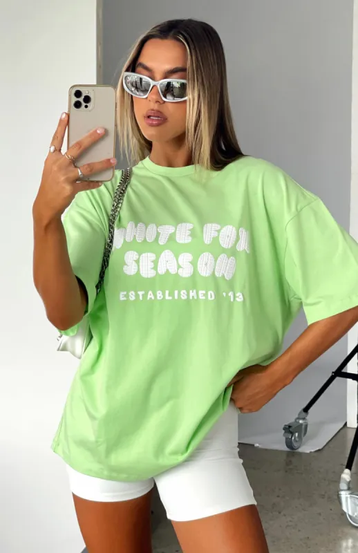 The Main Season Oversized Tee Neon Green sold by White Fox Boutique
