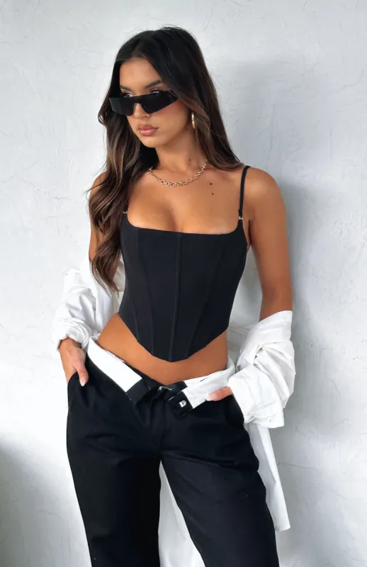 Nothing New Bustier Black sold by White Fox Boutique