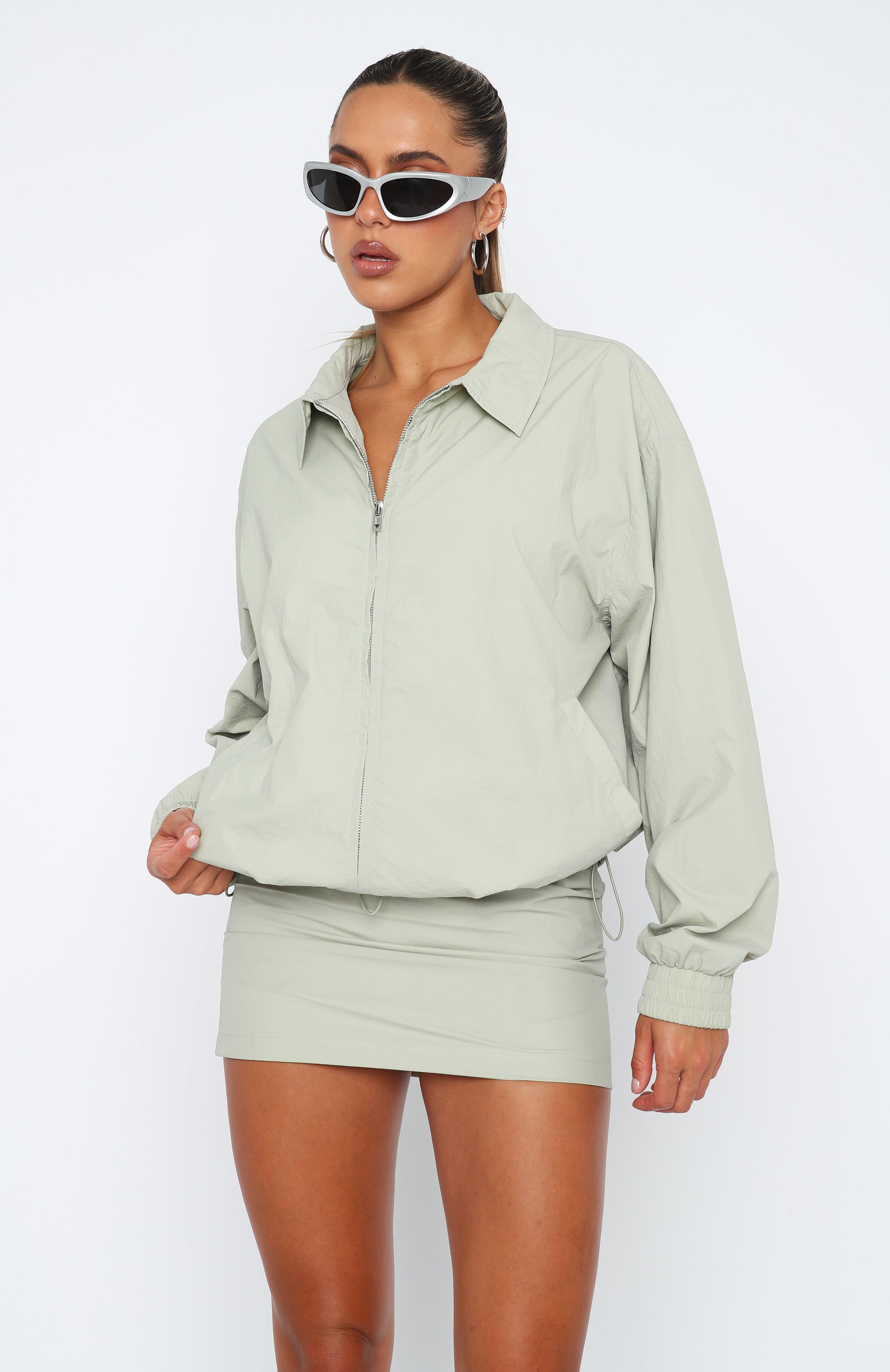Off Duty Jacket Sage sold by White Fox Boutique product image thumbnail 2