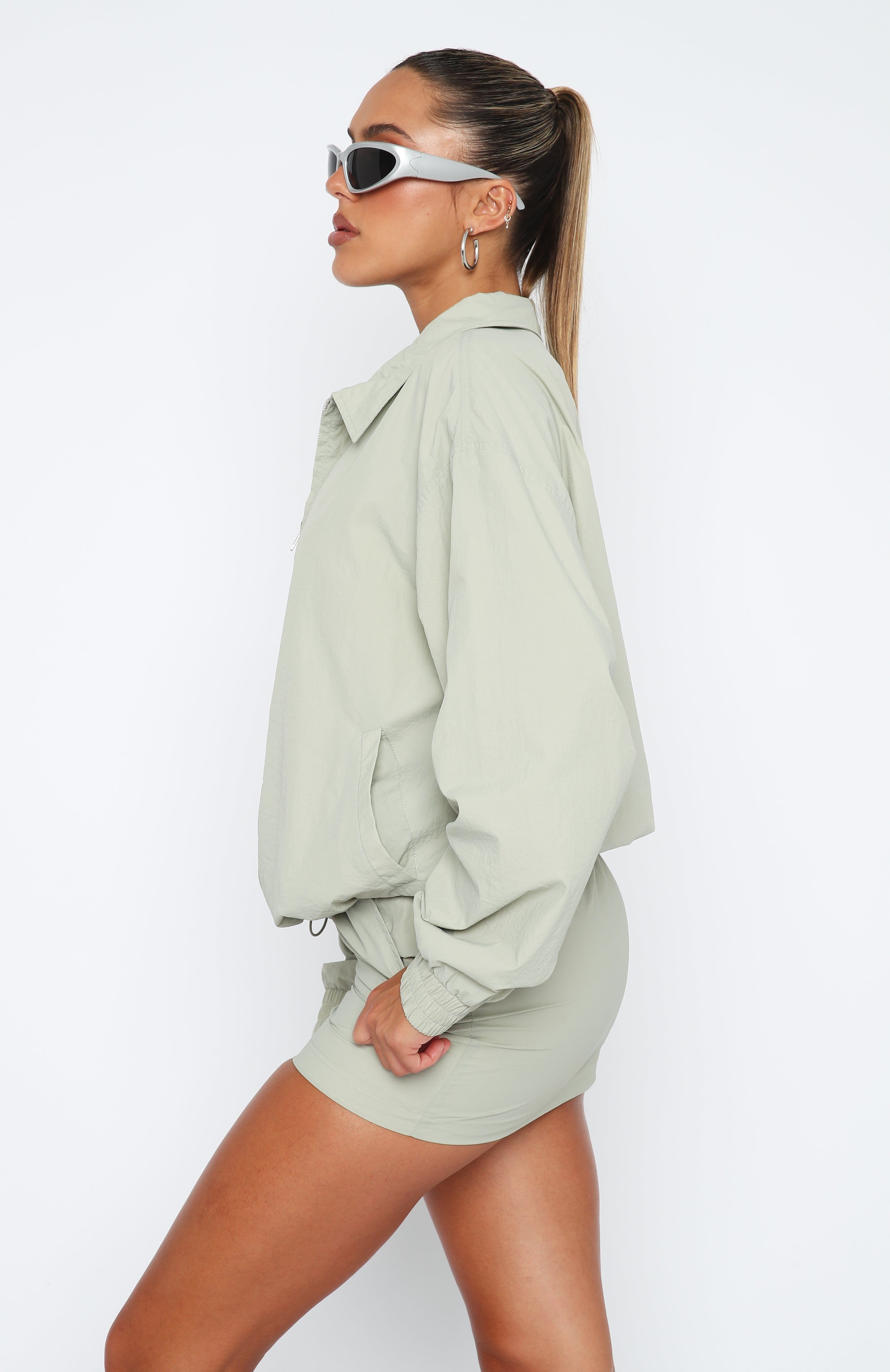 Off Duty Jacket Sage sold by White Fox Boutique product image thumbnail 3