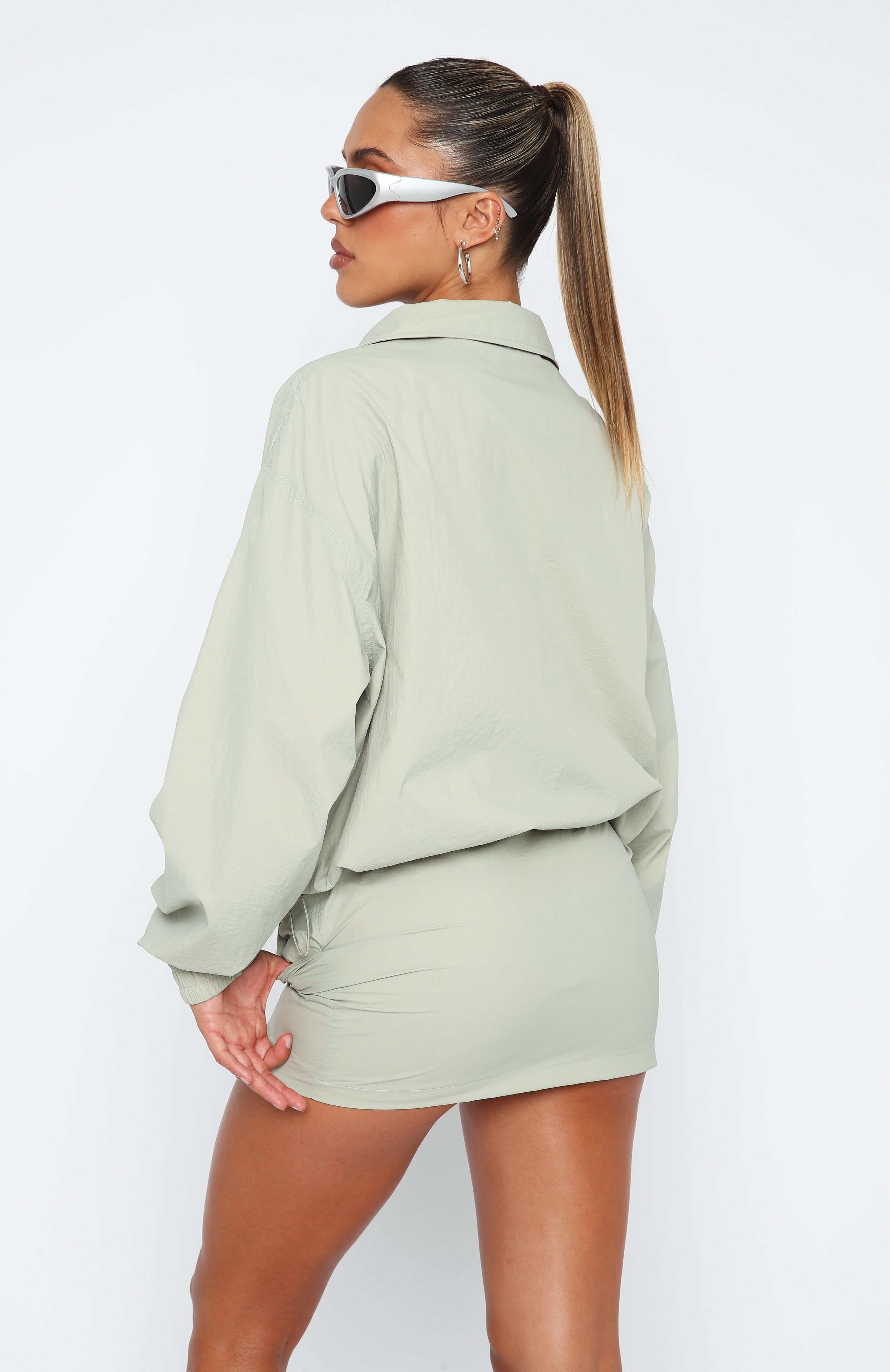 Off Duty Jacket Sage sold by White Fox Boutique product image thumbnail 4