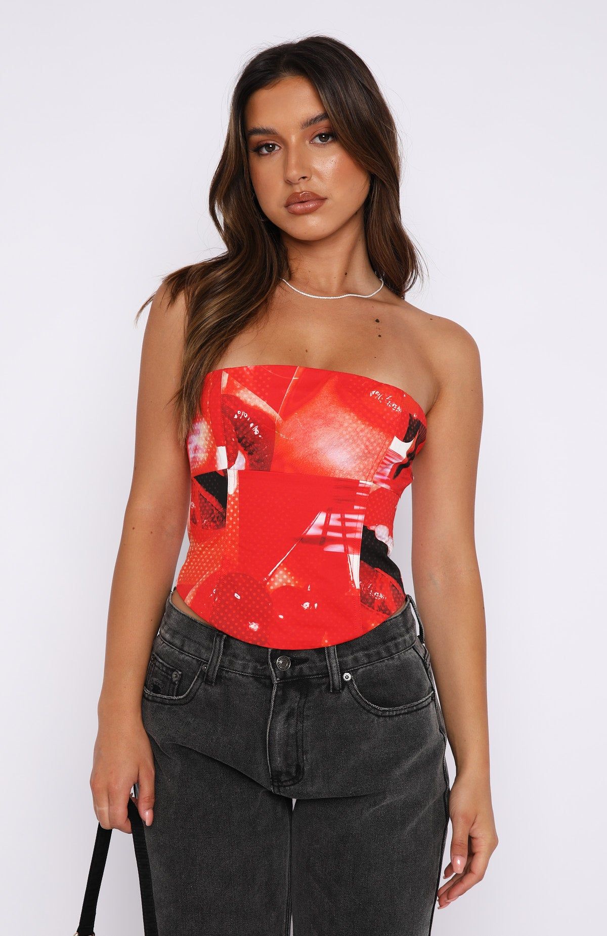 No Drama Bustier Cherry sold by White Fox Boutique product image thumbnail 2