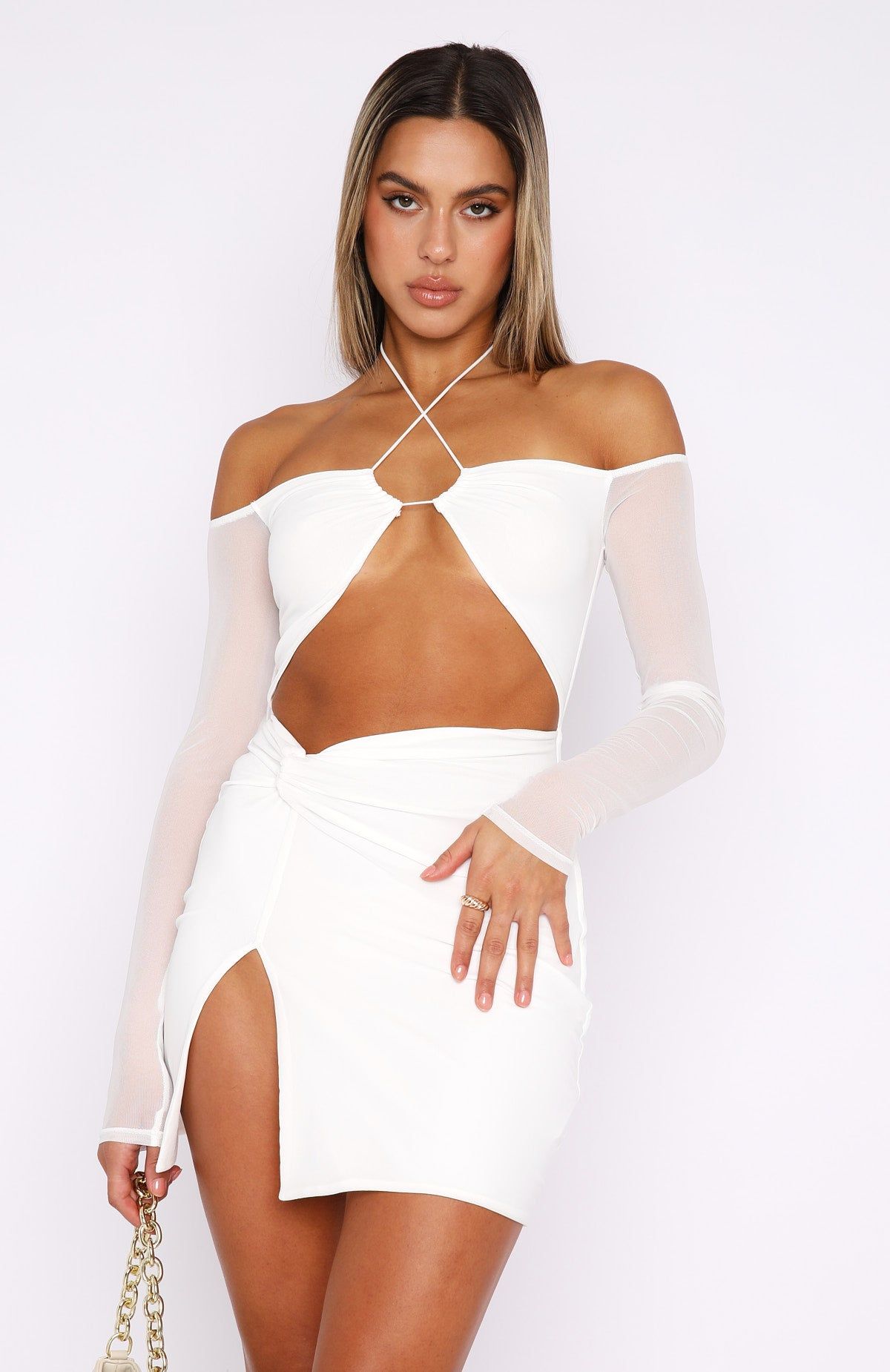 Invite Pending Mini Dress White sold by White Fox Boutique product image thumbnail 2