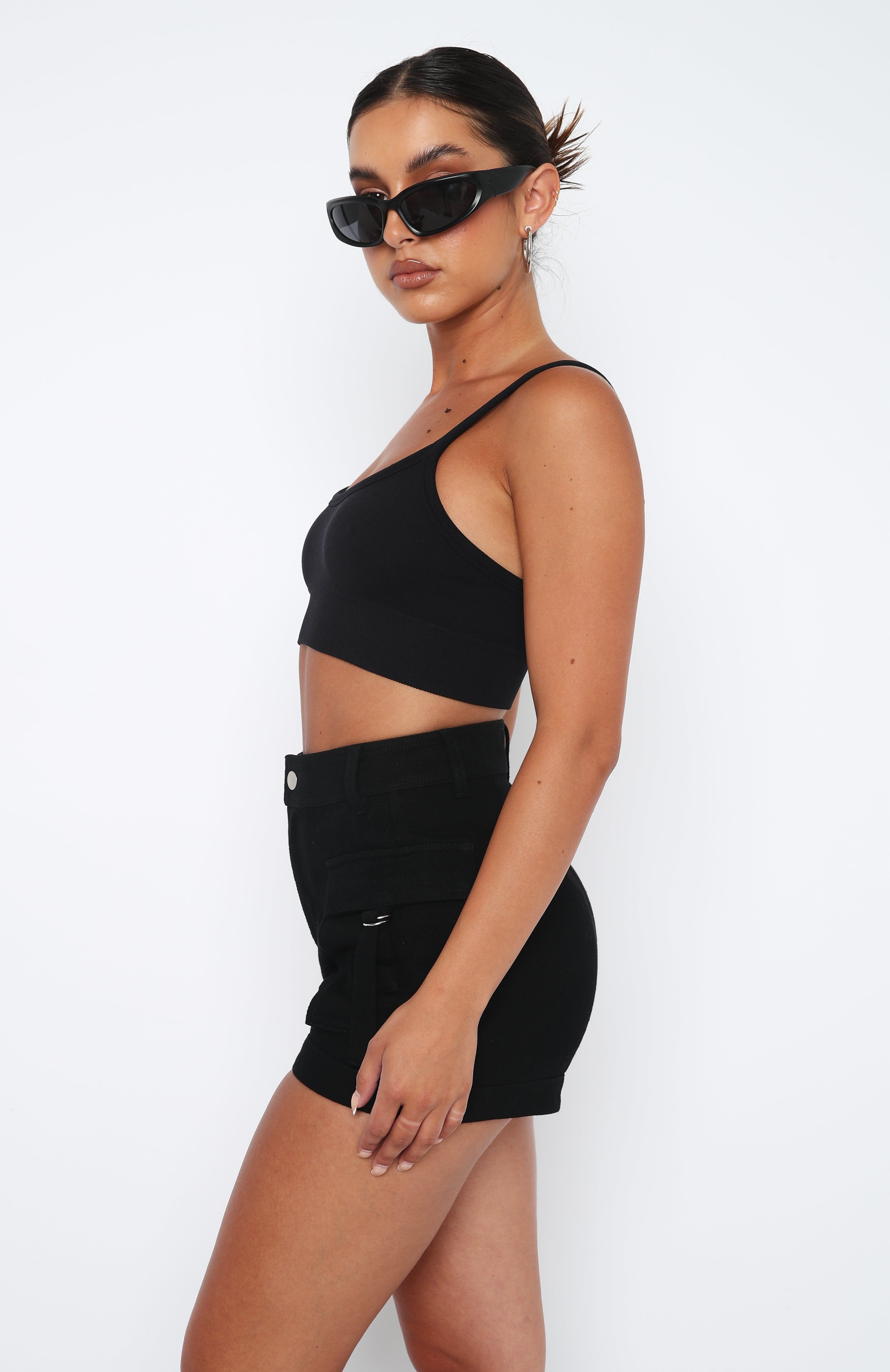 Just A Friend Shorts Black sold by White Fox Boutique product image thumbnail 3