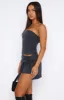 I Need A Girl Mini Skirt Charcoal sold by White Fox Boutique
