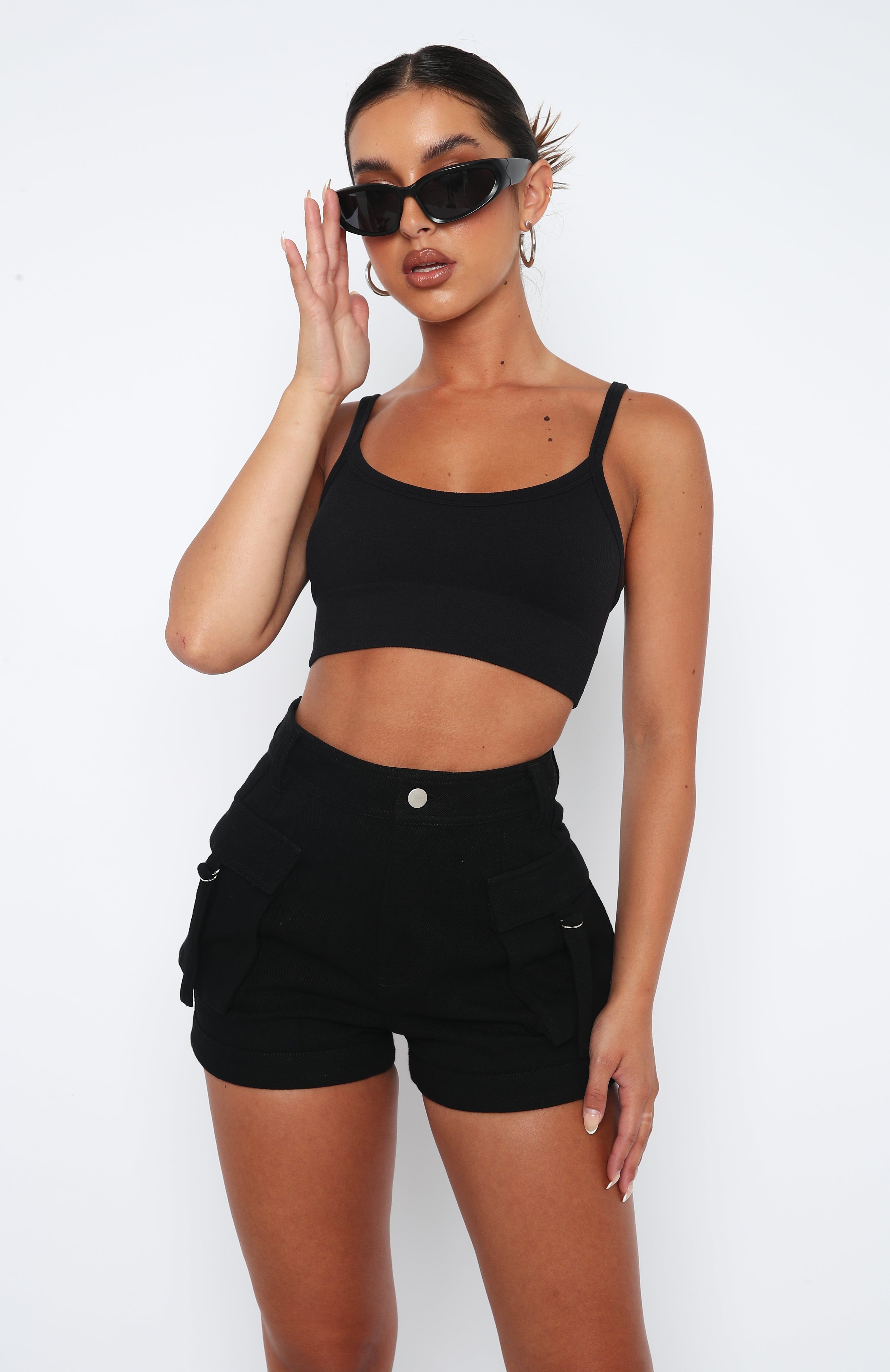 Just A Friend Shorts Black sold by White Fox Boutique product image thumbnail 2
