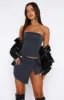 I Need A Girl Mini Skirt Charcoal sold by White Fox Boutique