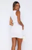 Let's Stay Up Mini Dress White sold by White Fox Boutique