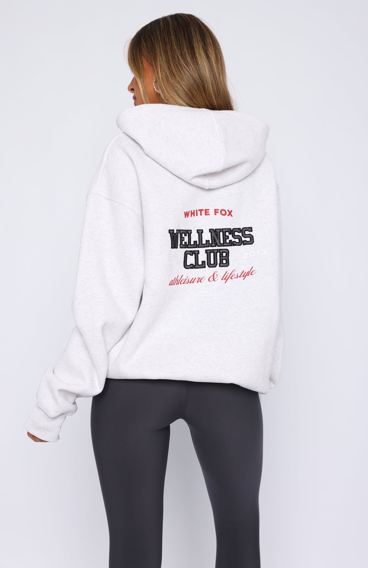 Wellness Club Oversized Hoodie Grey Marle sold by White Fox Boutique product image thumbnail 4