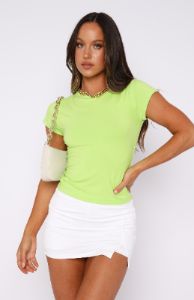 Too Blessed Tee Lime sold by White Fox Boutique
