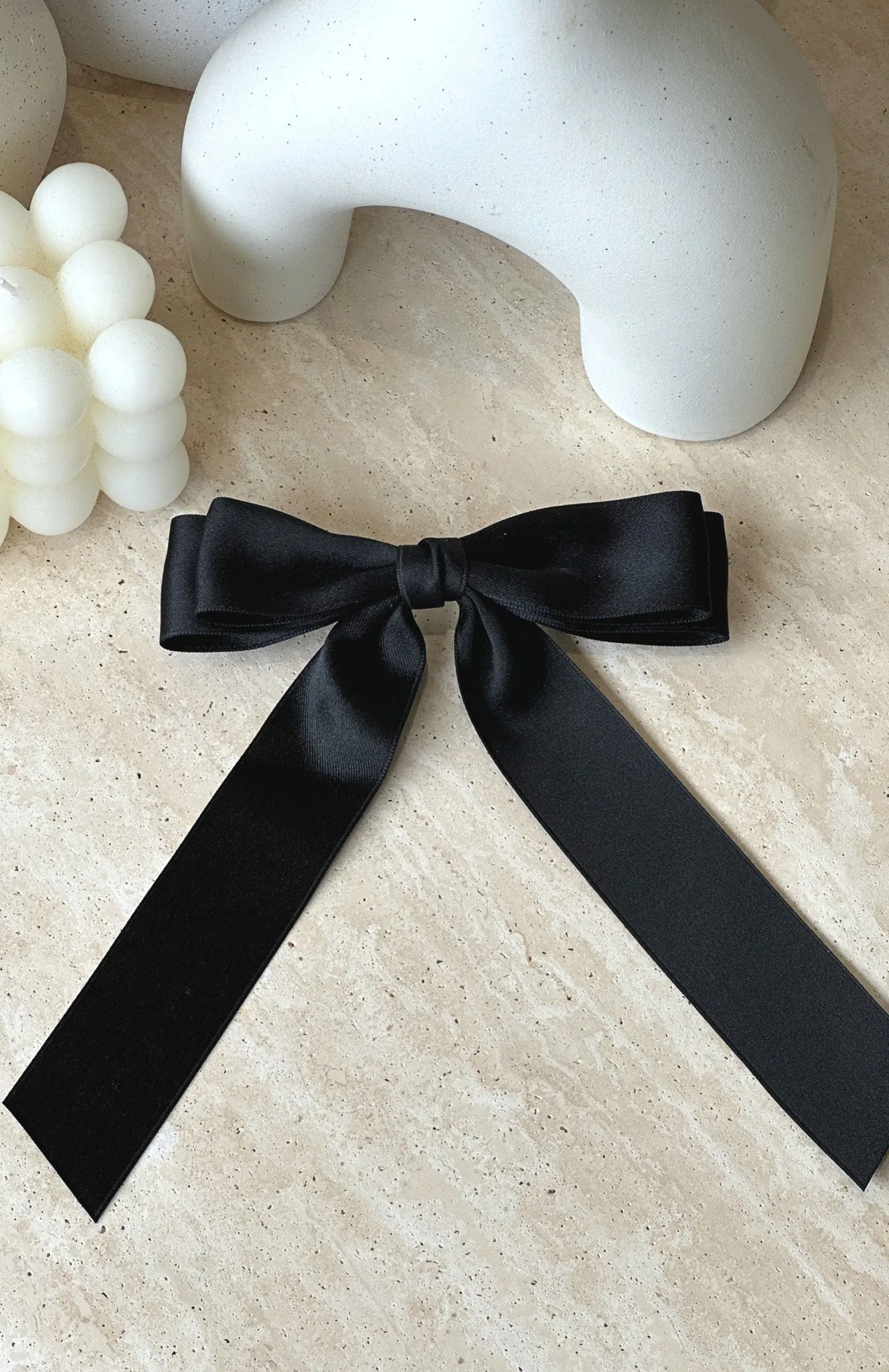 Sweet Serenity Bow Hair Clip Black sold by White Fox Boutique product image thumbnail 3