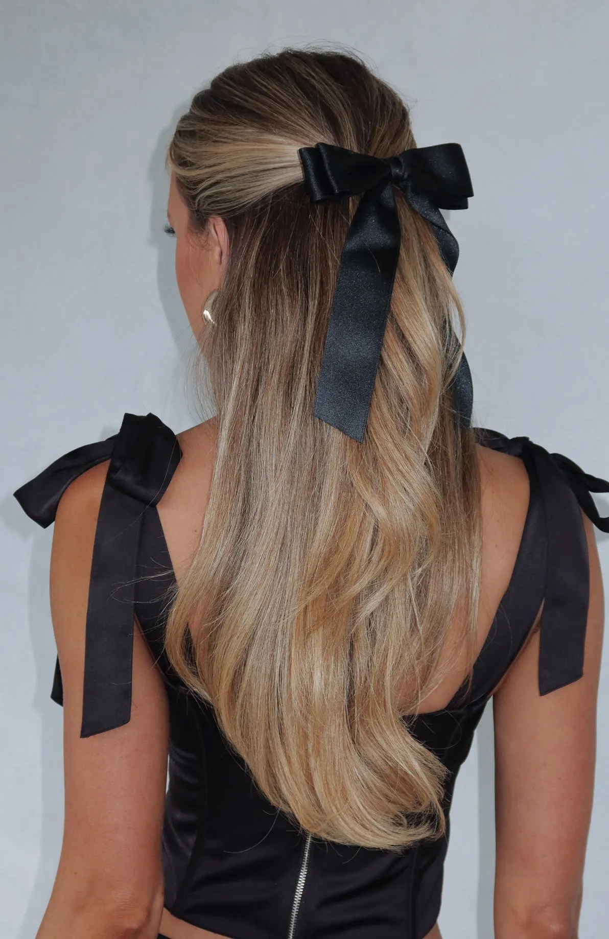 Sweet Serenity Bow Hair Clip Black sold by White Fox Boutique product image thumbnail 4