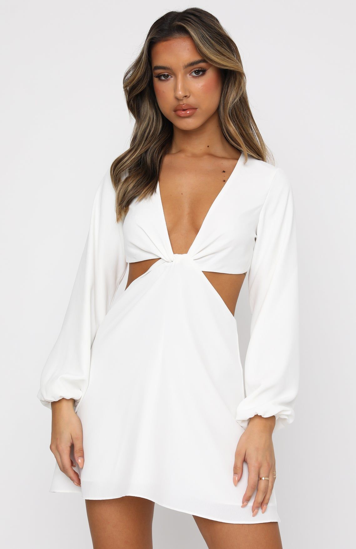 What You Feel Mini Dress White sold by White Fox Boutique product image thumbnail 2