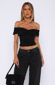 Once Upon A Time Top Black sold by White Fox Boutique