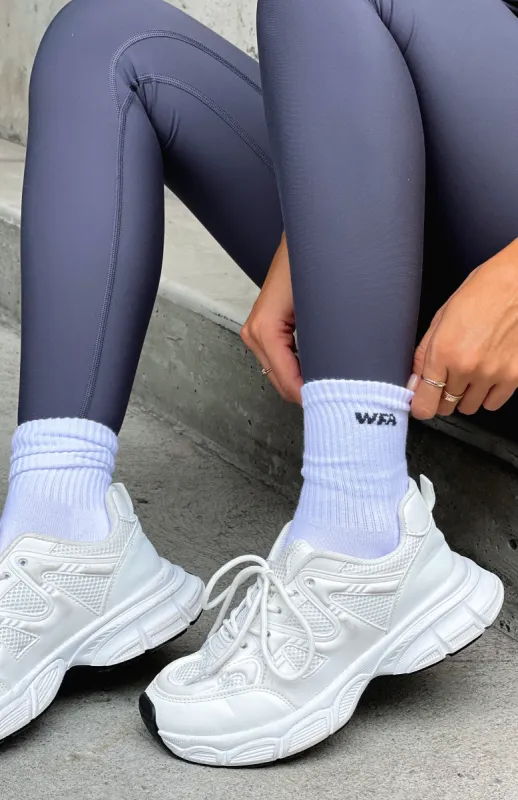 WFA Socks White/Charcoal sold by White Fox Boutique