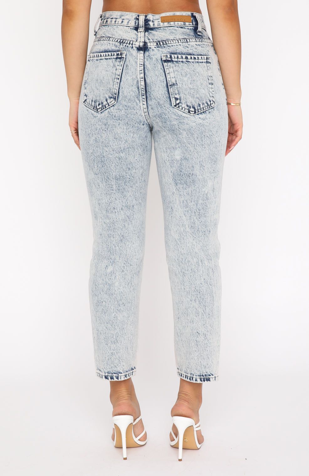Drive Me Crazy High Rise Slim Leg Cropped Jeans Mid Blue sold by White Fox Boutique product image thumbnail 4