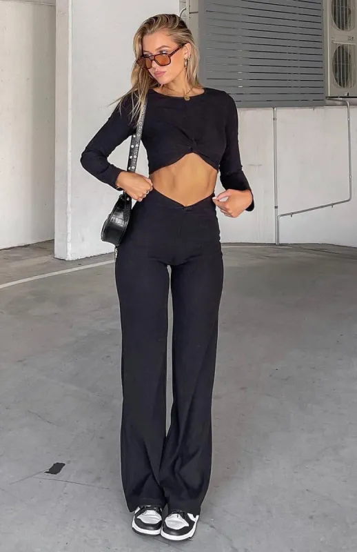 Trust Yourself Pants Black sold by White Fox Boutique