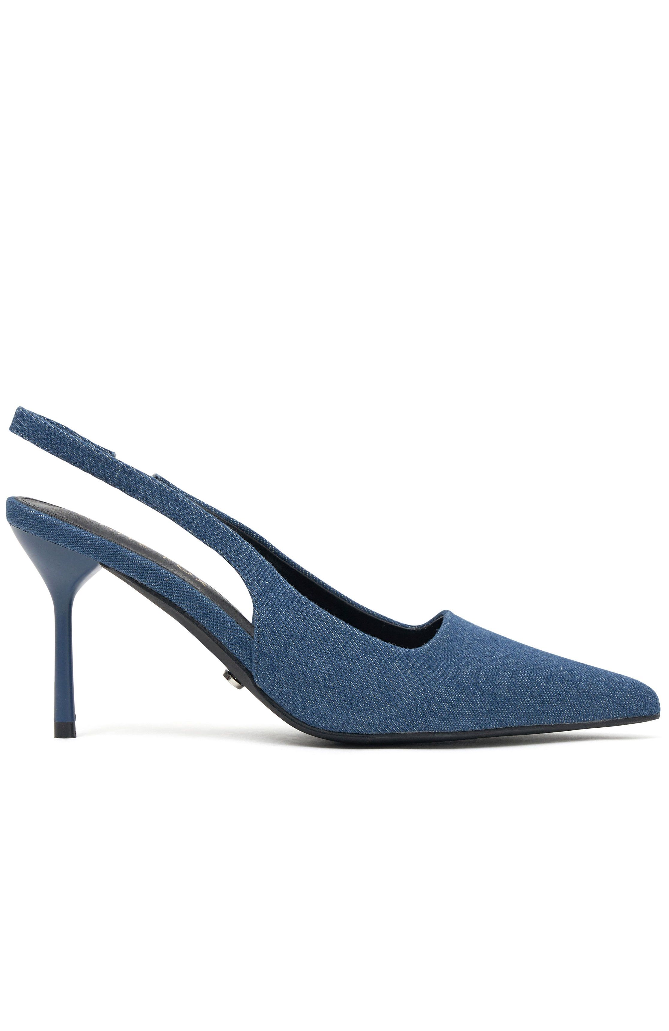 Cooper Slingback Heels Denim sold by White Fox Boutique
