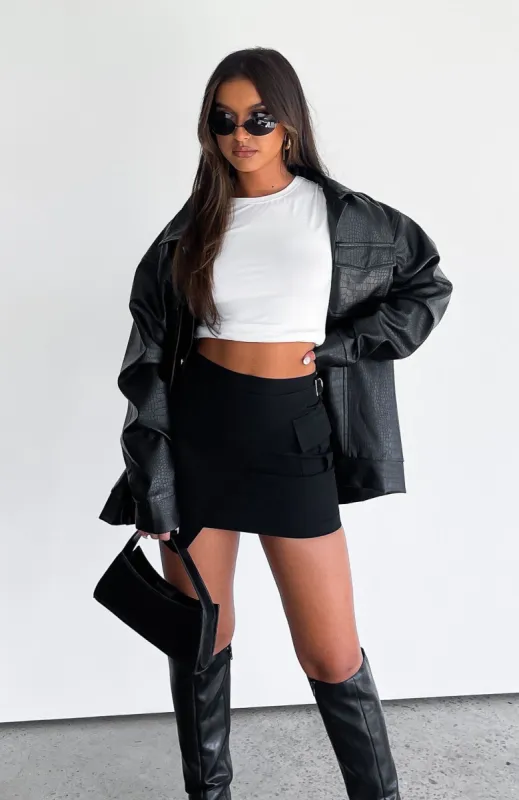 Weekend Plans Mini Skirt Black sold by White Fox Boutique