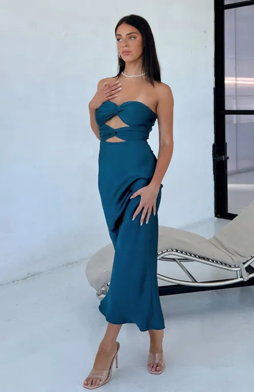 Elysium Midi Dress Teal sold by White Fox Boutique