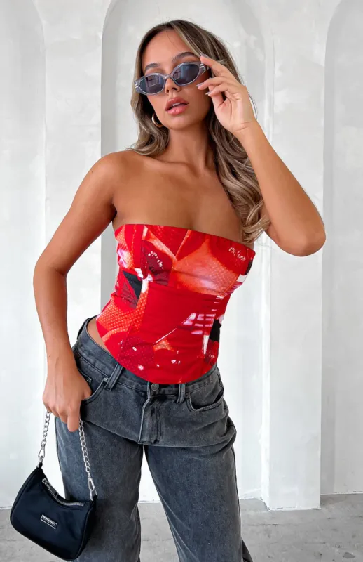 No Drama Bustier Cherry sold by White Fox Boutique