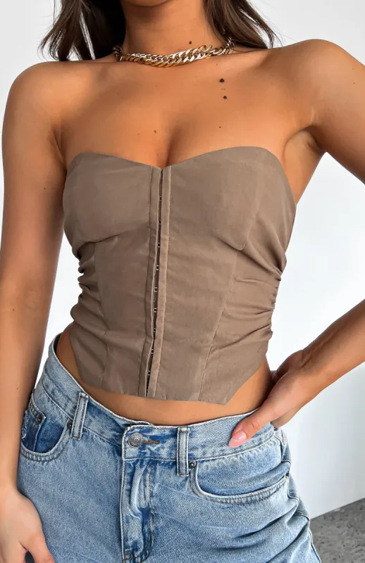Star Step Bustier Mocha sold by White Fox Boutique