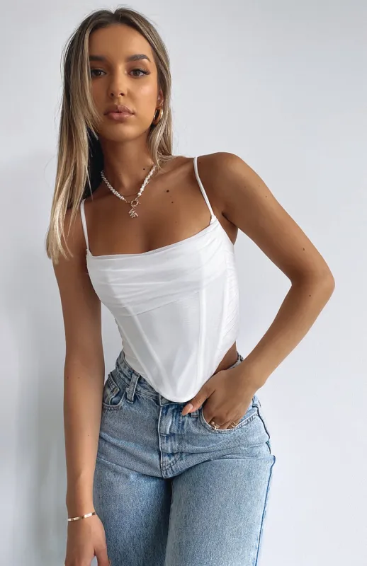 Out Of Focus Bustier White sold by White Fox Boutique