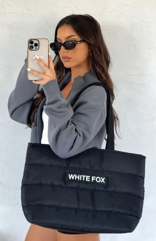 Puffer Tote Bag Black sold by White Fox Boutique