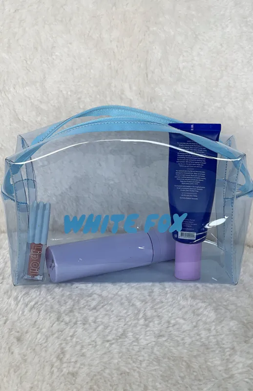 Keep It Together Cosmetic Case Blue sold by White Fox Boutique