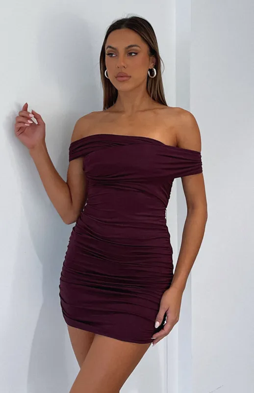 Never Lonely Mini Dress Plum sold by White Fox Boutique