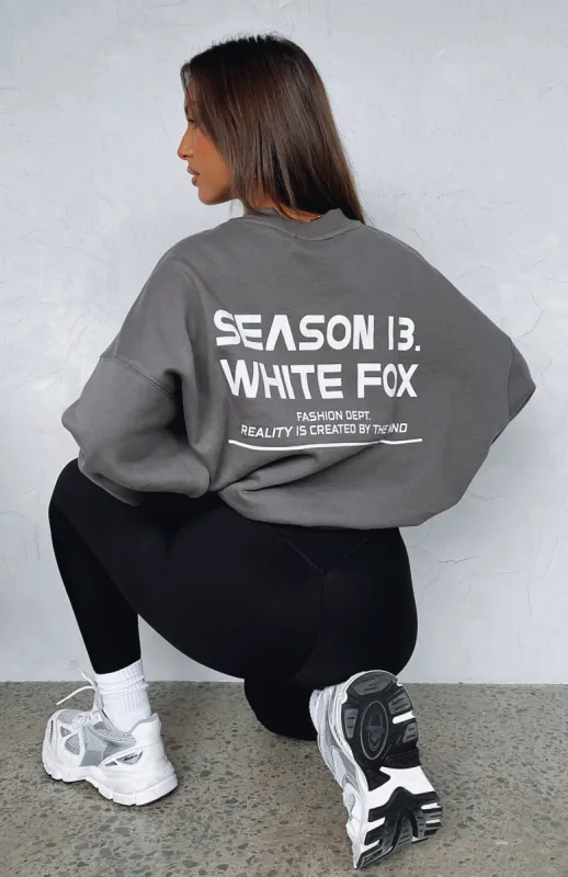 High Status Sweater Slate sold by White Fox Boutique