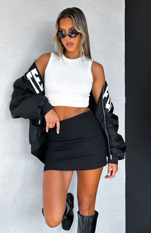 The Countdown Mini Skirt Black sold by White Fox Boutique