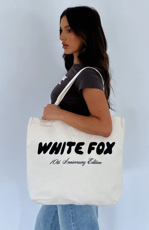 10th Anniversary Edition Tote Cream sold by White Fox Boutique