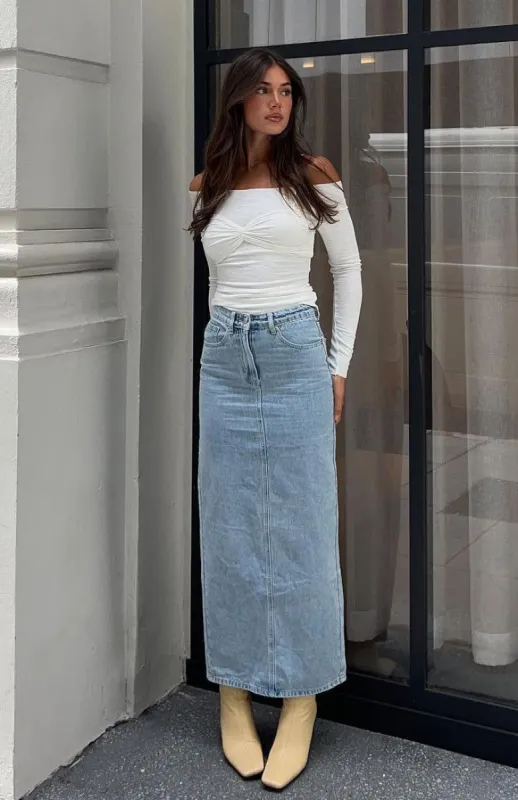 Those Eyes Long Sleeve Top White made by White Fox Boutique