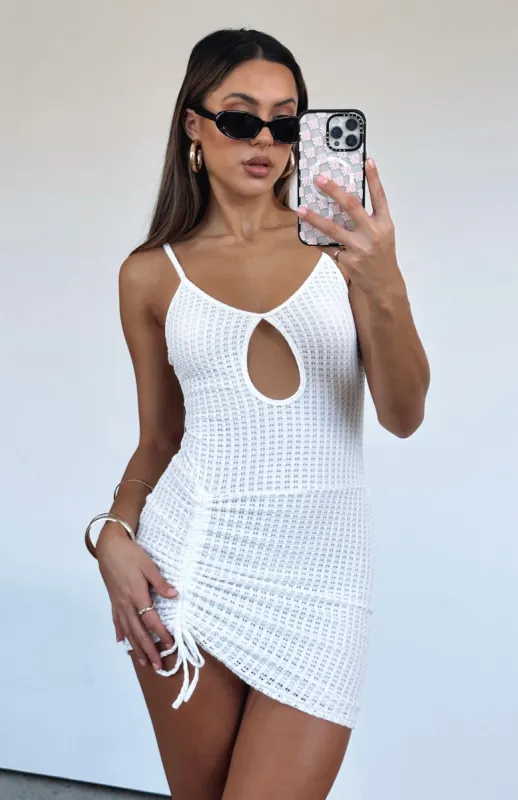 Just Say It Mini Dress Off White sold by White Fox Boutique