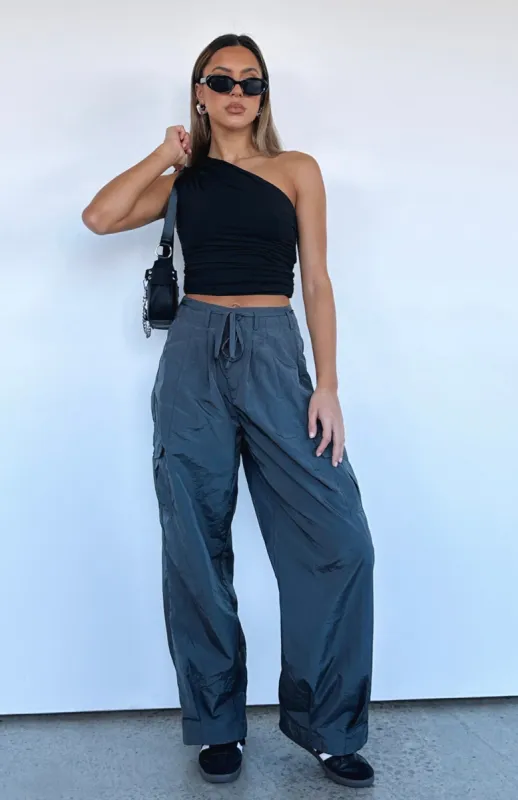 Pump It Louder Pants Charcoal sold by White Fox Boutique