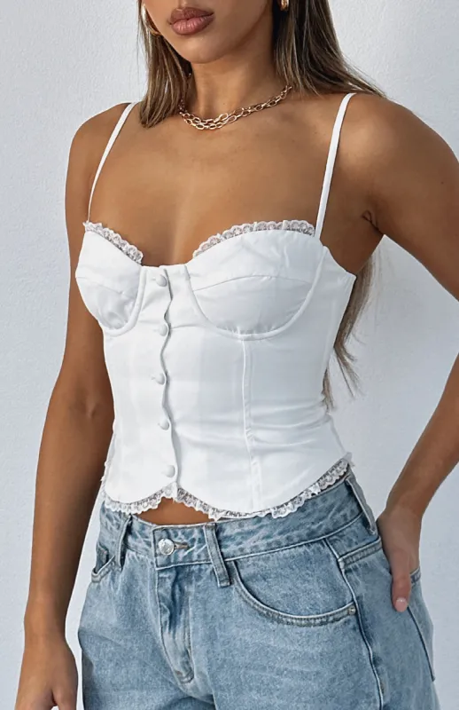 Taking It Slow Bustier White sold by White Fox Boutique